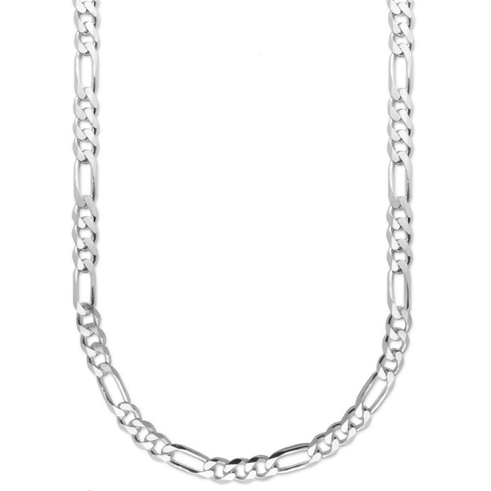 925 Italian Sterling Silver Figaro Link 30" Neck Chain Necklace Bling 7mm